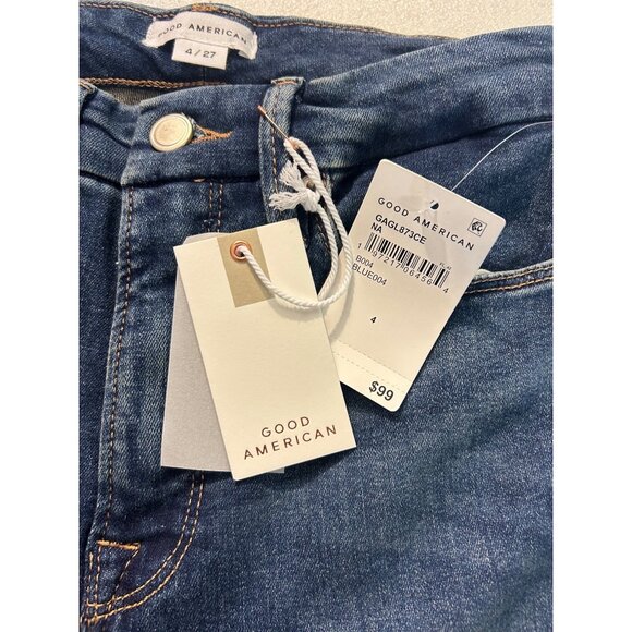 Good American GOOD LEGS SKINNY JEANS Blue 004 4 /27 NWT - Picture 7 of 8